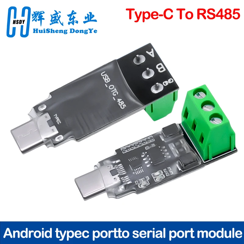 Type-C To RS485 Conversion Module For Android Serial OTG USB Type C To 3PIN 485 Converter Modules 600W Protection