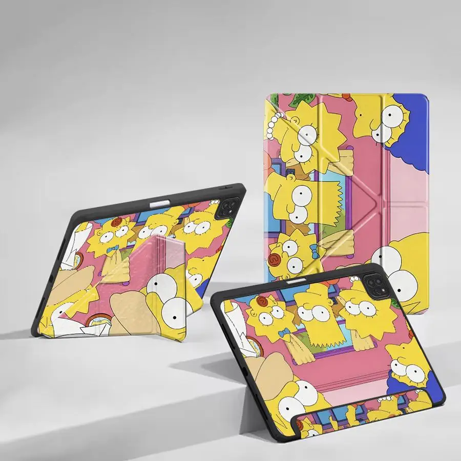 The Simpsons Tablet Case For iPad Pro 11th 10th 9th 8th 7th 12.9inch 2025 Mini 6 7 Air 4 5 M3 M2 1 2 M4 11inch Holder Cover