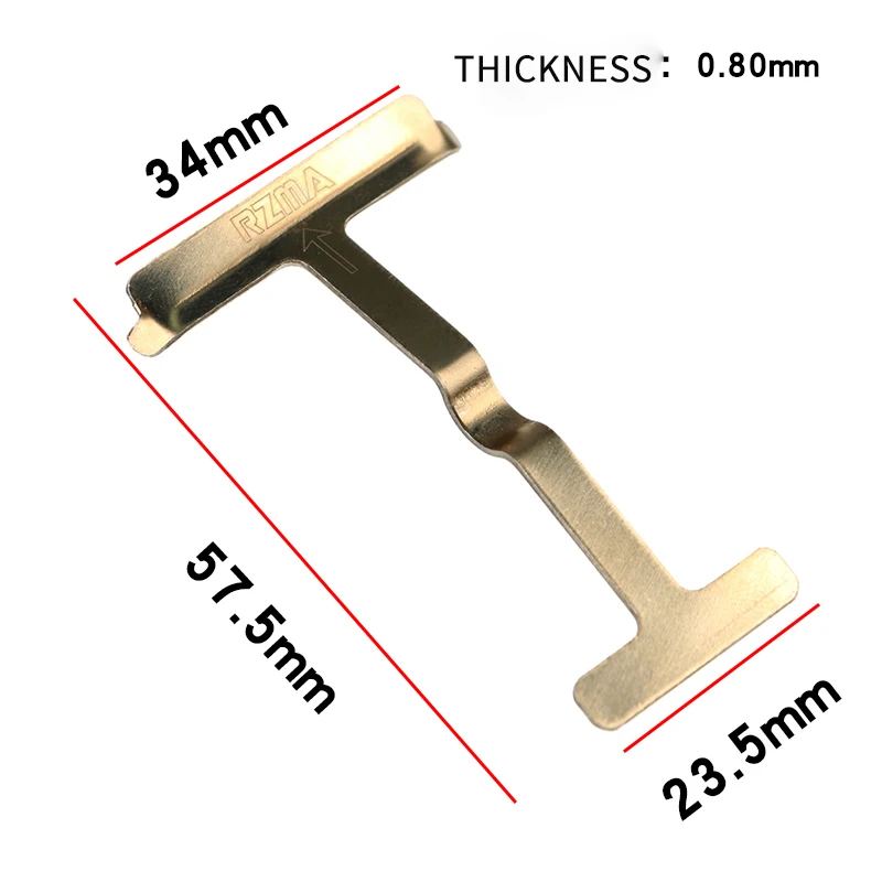 RZMA large abalone spring plate pairs with four brake calipers to make manganese steel heat treated brakes more linear