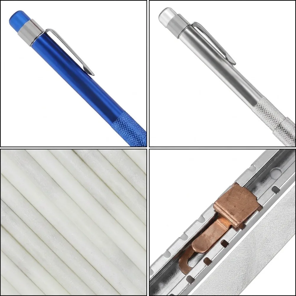 Soapstone Marker Kit for Welders 2 Pencils 1 Holder 16 Refills Clear Visible Marks on Metal Wood Steel Surfaces