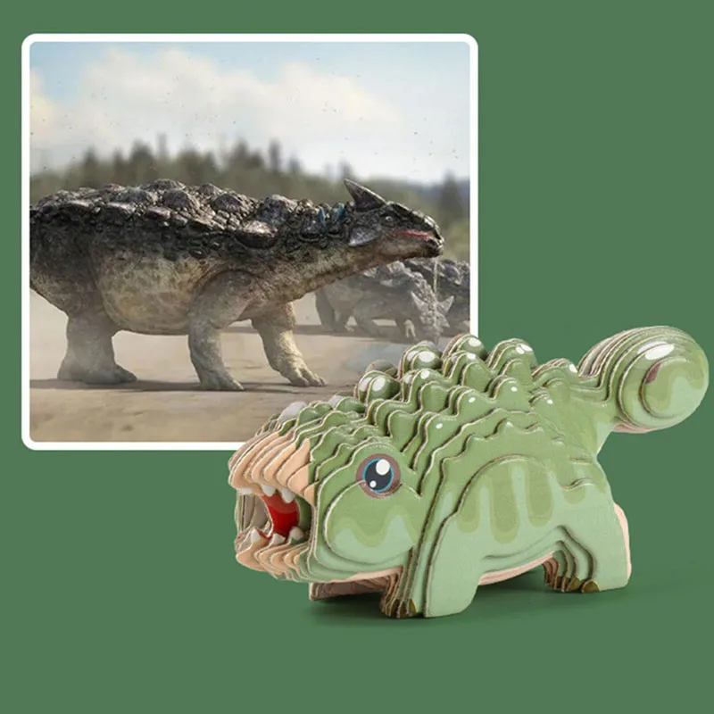 Creatieve Dinosaurus 3d Papier Puzzel Ambacht Tyrannosaurus Rex Kartonnen Modellen Diy Kit Verzamelbare Display Modellen Geschenken Kinderen