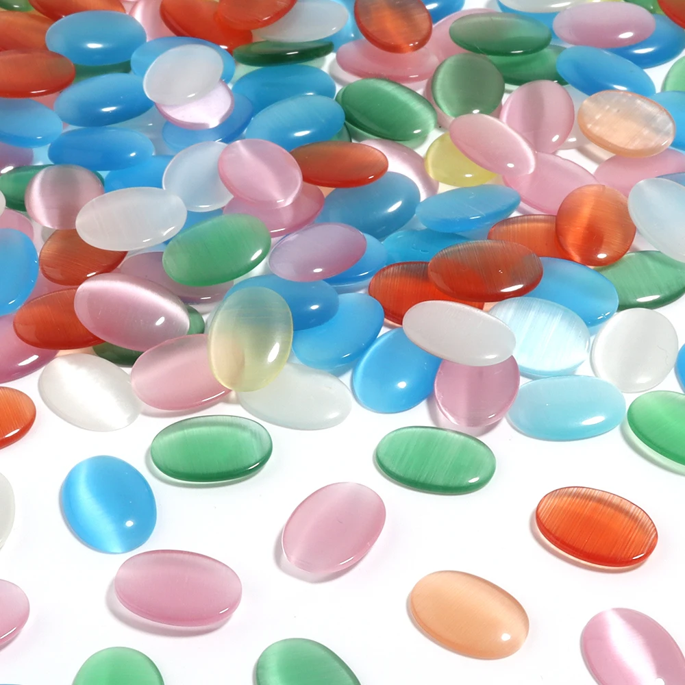 10-30pcs/lot Mix Colors Round Spacer Bead Cat\'s eye Series Flat back Resin Cabochons For Jewelry Making Finding DIY Wholesale