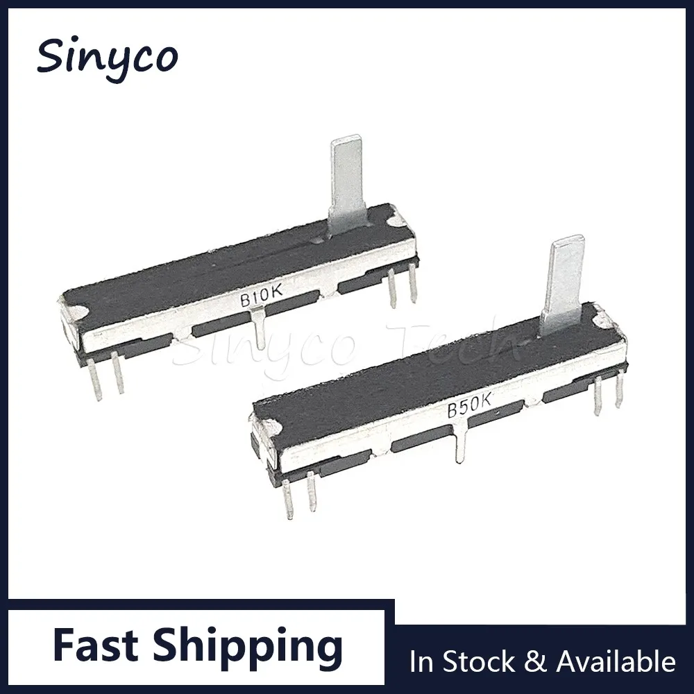 2PCS CT670 45MM Electronic Organ Sliding Potentiometer B10K B50K 4.5CM Volume Adjustment Fader Stroke 30mm Shaft Length 15mm