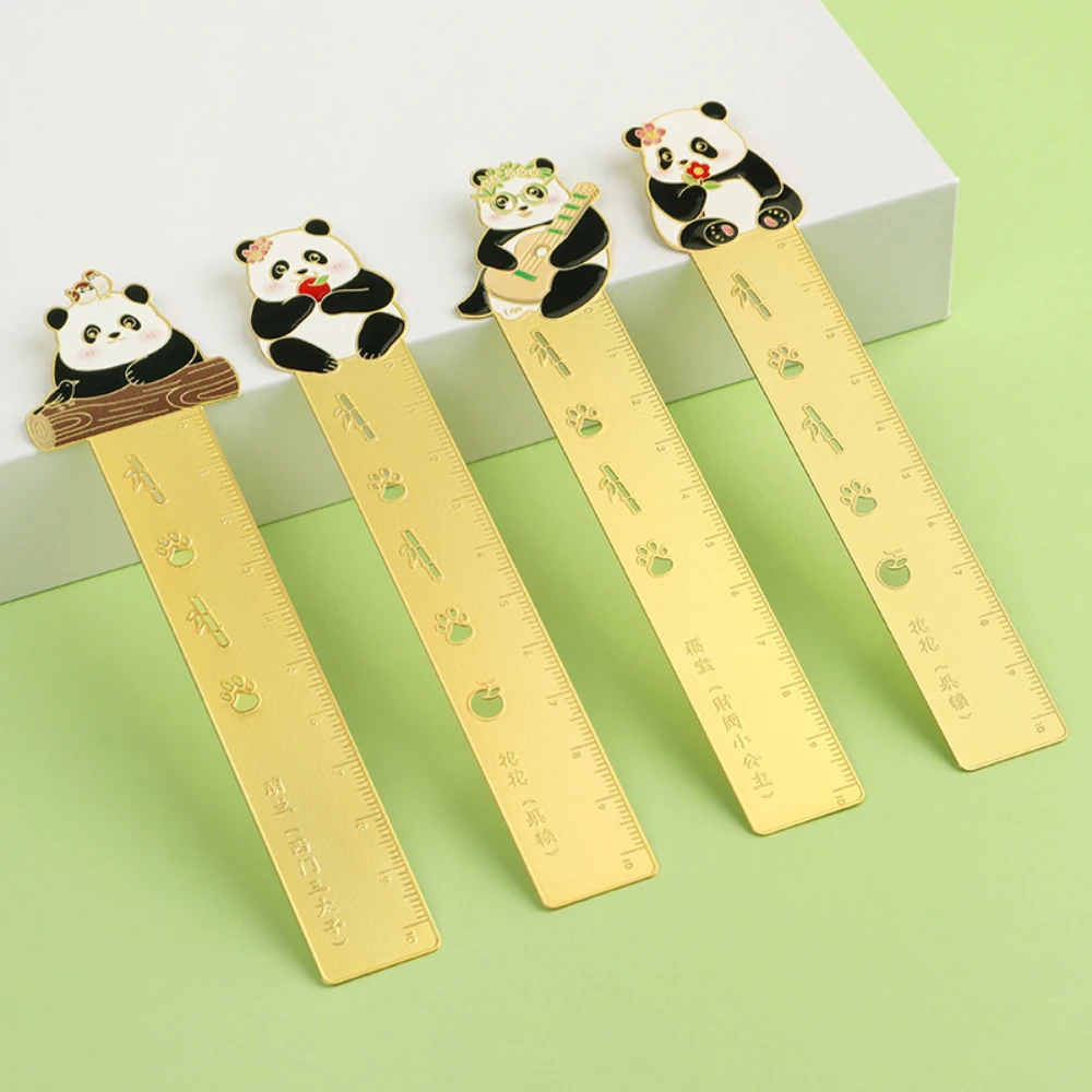 

Panda Ruler Bookmarks Exquisite Metal Bookmark Quality Aesthetic Stationery Creative Reading Accessories Book Lover Gifts