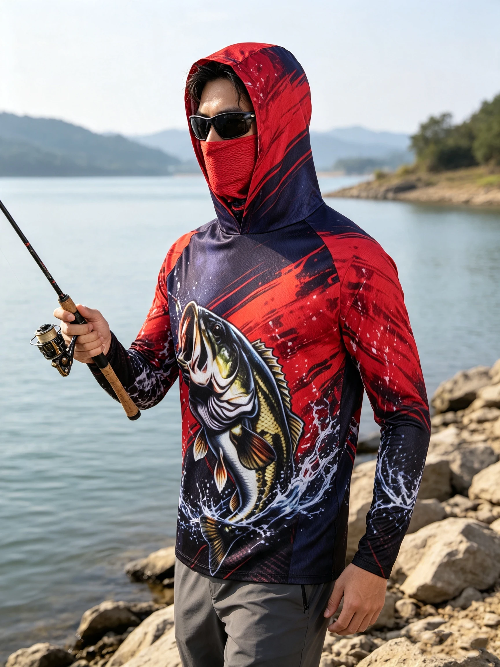 قميص صيد رجالي بأكمام طويلة وغ - مراجعة Rash Guard Long Sleeve وسعره