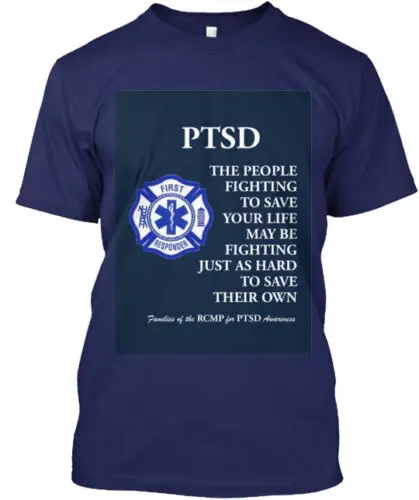 Families Of The Rcmp For Ptsd Awareness T-Shirt Made in the USA Size S to 5XL