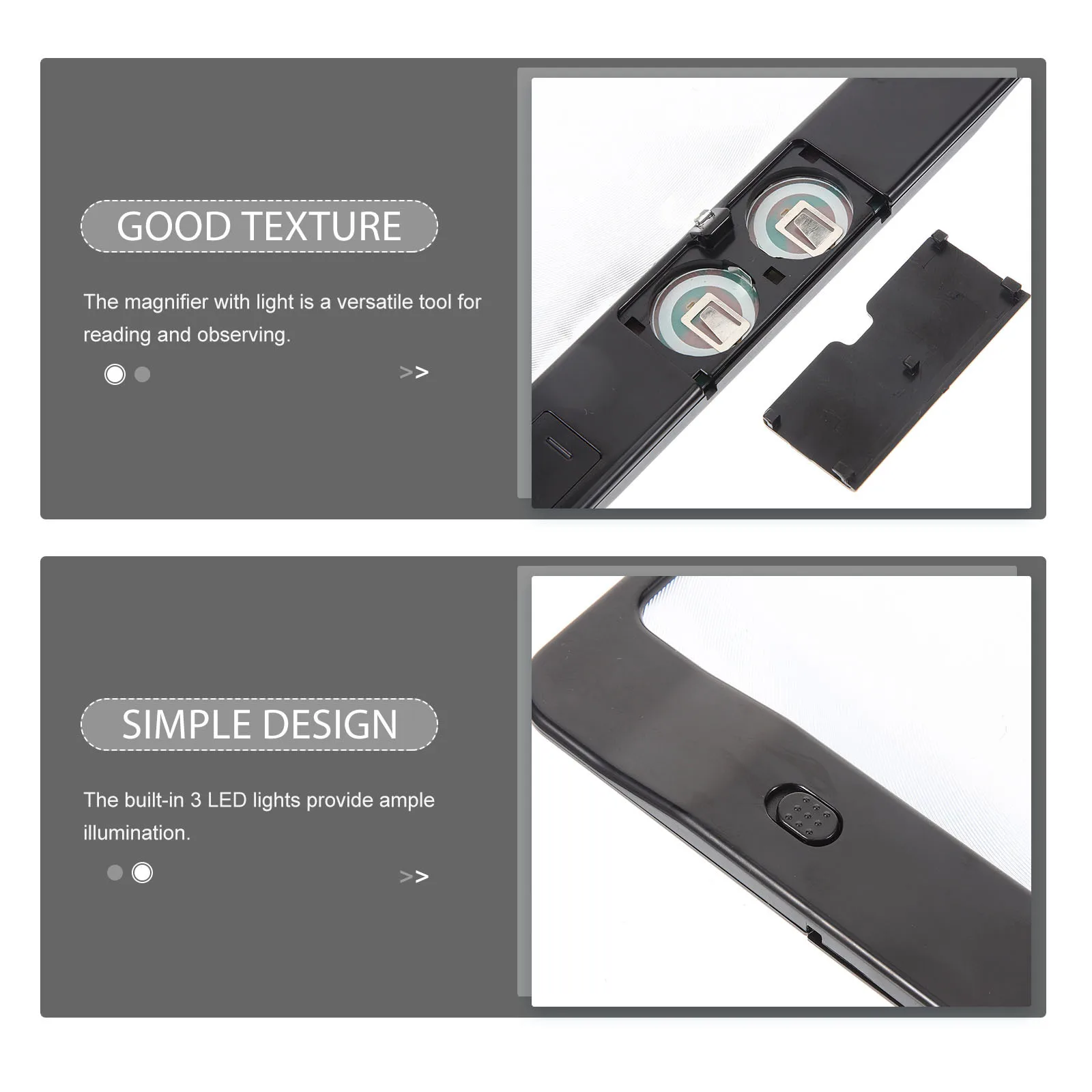 

3X With Light Handheld Reading Books Page Full Page Screen Reading Magnifier For Books Magnifier For Cell Phone