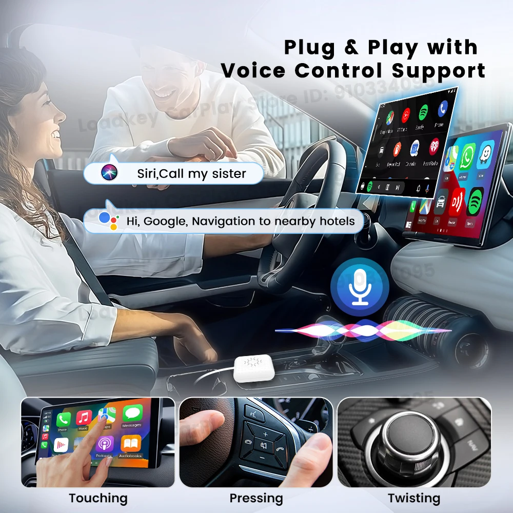 Carlinkit-Mini Carplay activateur de dongle sans fil pour Mazda, Toyota, Audi, Benz, tous les modèles, autoradio, 3.0