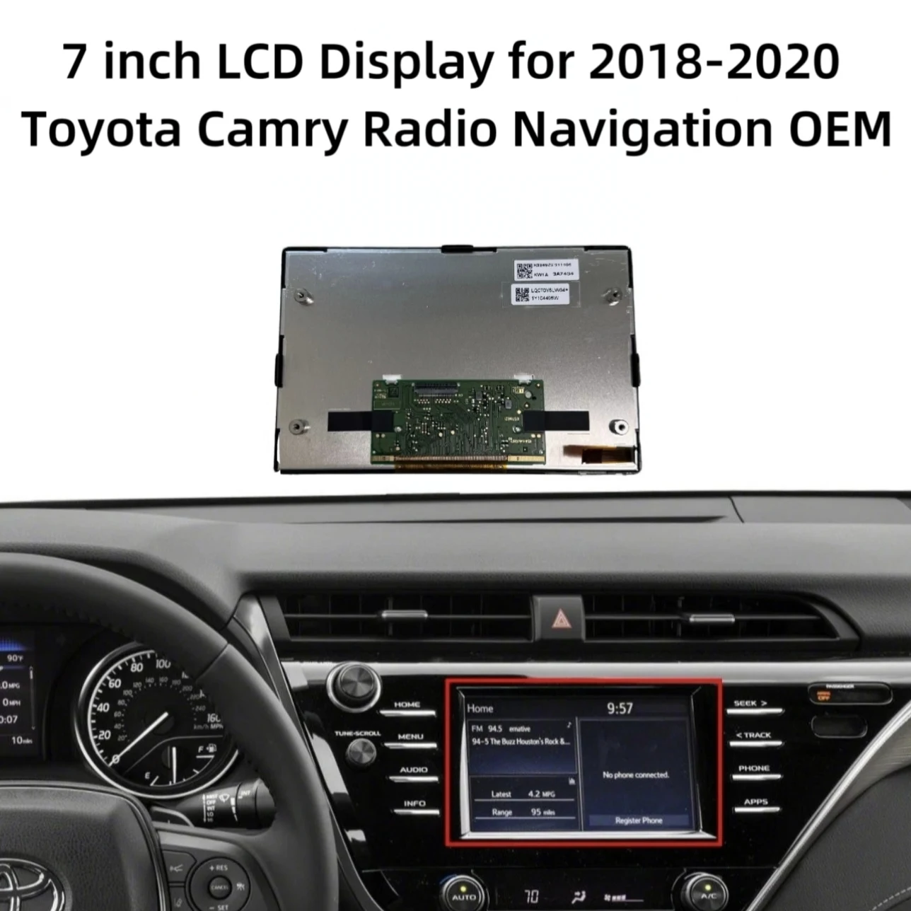НОВЫЙ 7-дюймовый ЖК-экран LQ070Y5LW04 для Toyota Camry Radio Navi Display 2018-2020 OEM НОВЫЙ 7-дюймовый ЖК-экран LQ070Y5LW04 для Toyota Camry Radio Navi Display 2018-2020 OEM