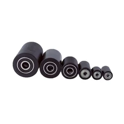 1pc POM bearing roller guide wheel race steel pulley polyformaldehyde pay-off power rubber roller pressure line nylon pulley