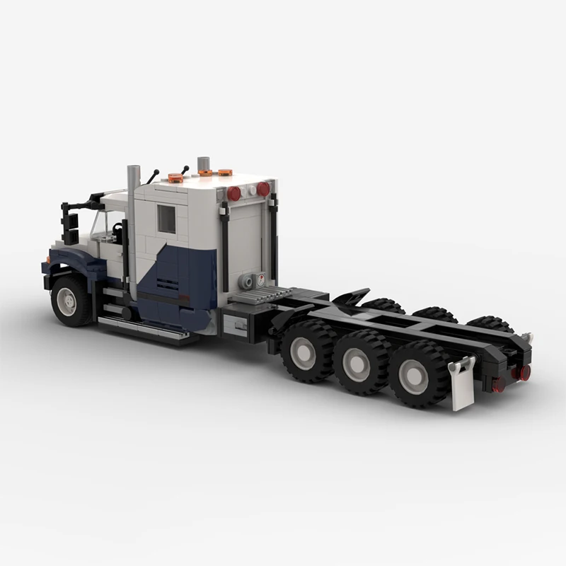 City Engineering Car Model MOC Building Bricks Sleeper Semi Truck Modular Technology Gifts Holiday Assemble Children Toys Suit