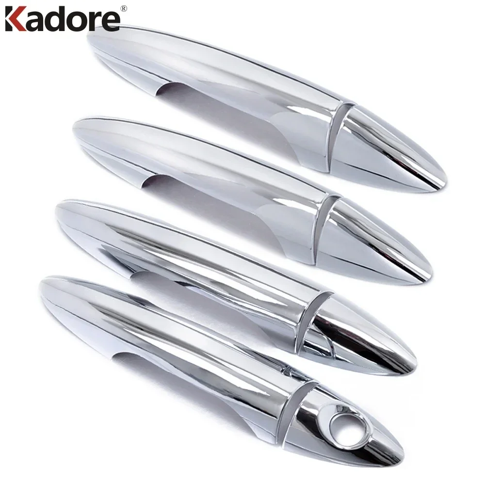 Door Handle Cover Trim For Hyundai Accent Verna i25 Solaris 2011 2012 Chrome Car Side Handles Catch Cap Overlay Accessories