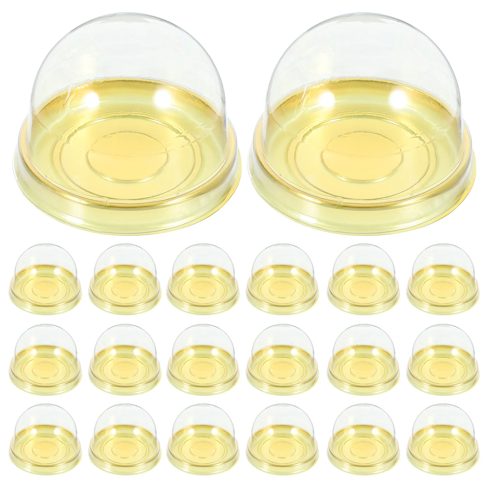 50 قطعة صفار البيض نفخة صندوق القمر كعكة الحاويات صناديق كعكة صغيرة حامل كب كيك واحد صندوق الحلوى حاويات كب كيك صغيرة #4