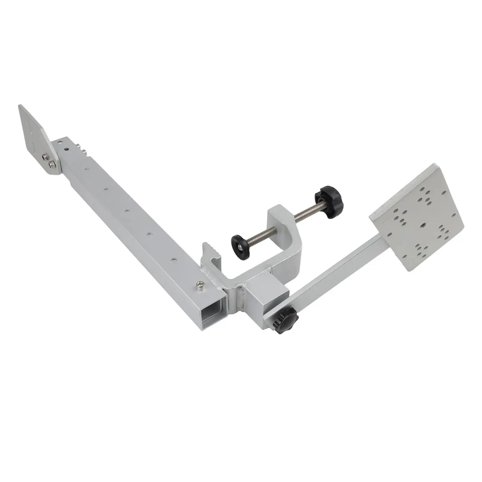 Marine Grade Aluminum Adjustable Fish Finder Mount Bracket with Rotatable Support Rod and Multi Hole Base for Compatibility