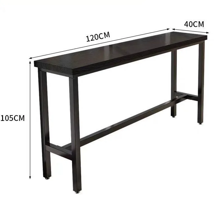 Modern Simple Solid Wood Carbonized Black Casual Bar Table Cafe Bar Creative High Bar Table Chair Combination