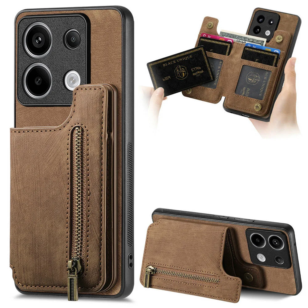 For Motorola Edge50 Pro 5G 2024 Zipper Leather Case Magnetic Wallet Funda Moto X50 Ultra 50 Pro 50 Fusion E40 E30 E20 Card Cover