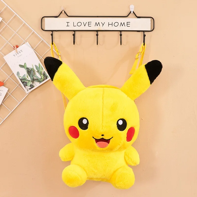 حقيبة ظهر بوكيمون بيكاتشو من القطيفة كاواي سانريو كورومي ماي ميلودي سينامورول حقيبة ساعي البريد هدية عيد ميلاد للأولاد والبنات