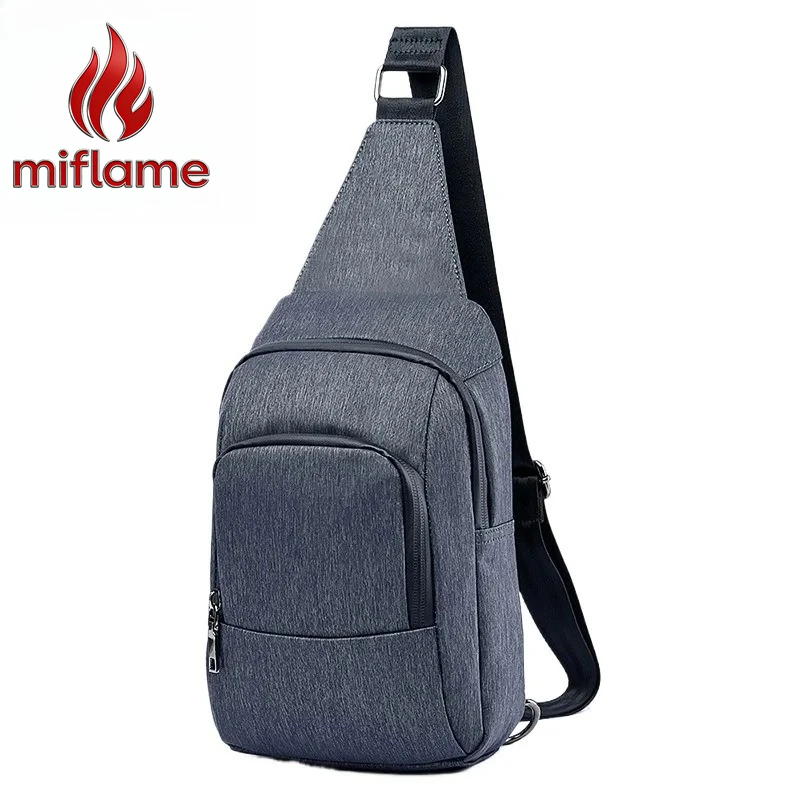 

Мужская нагрудная сумка Miflame: водонепроницаемая, через плечо, для повседневного использования, спорта, путешествий, активного отдыха, модная, минималистичная, на одно плечо