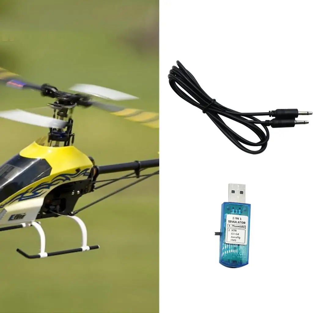 4xPortable 4 Axis Flying Simulator Computer USB 8 in 1 Fixed Wing for Novice