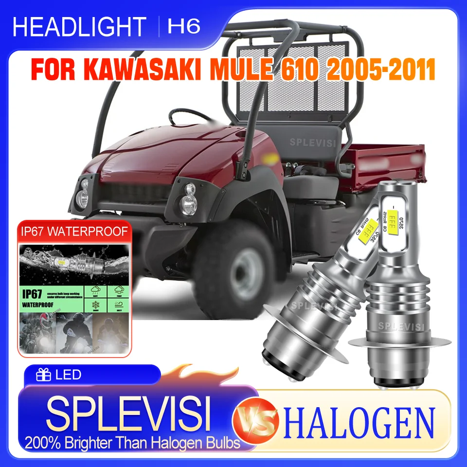 

Plug-N-Play Energy-Efficient Easy-Install LED H6 motorcycle Headlight For Kawasaki Mule 610 2005 2006 2007 2008 2009 2010 2011