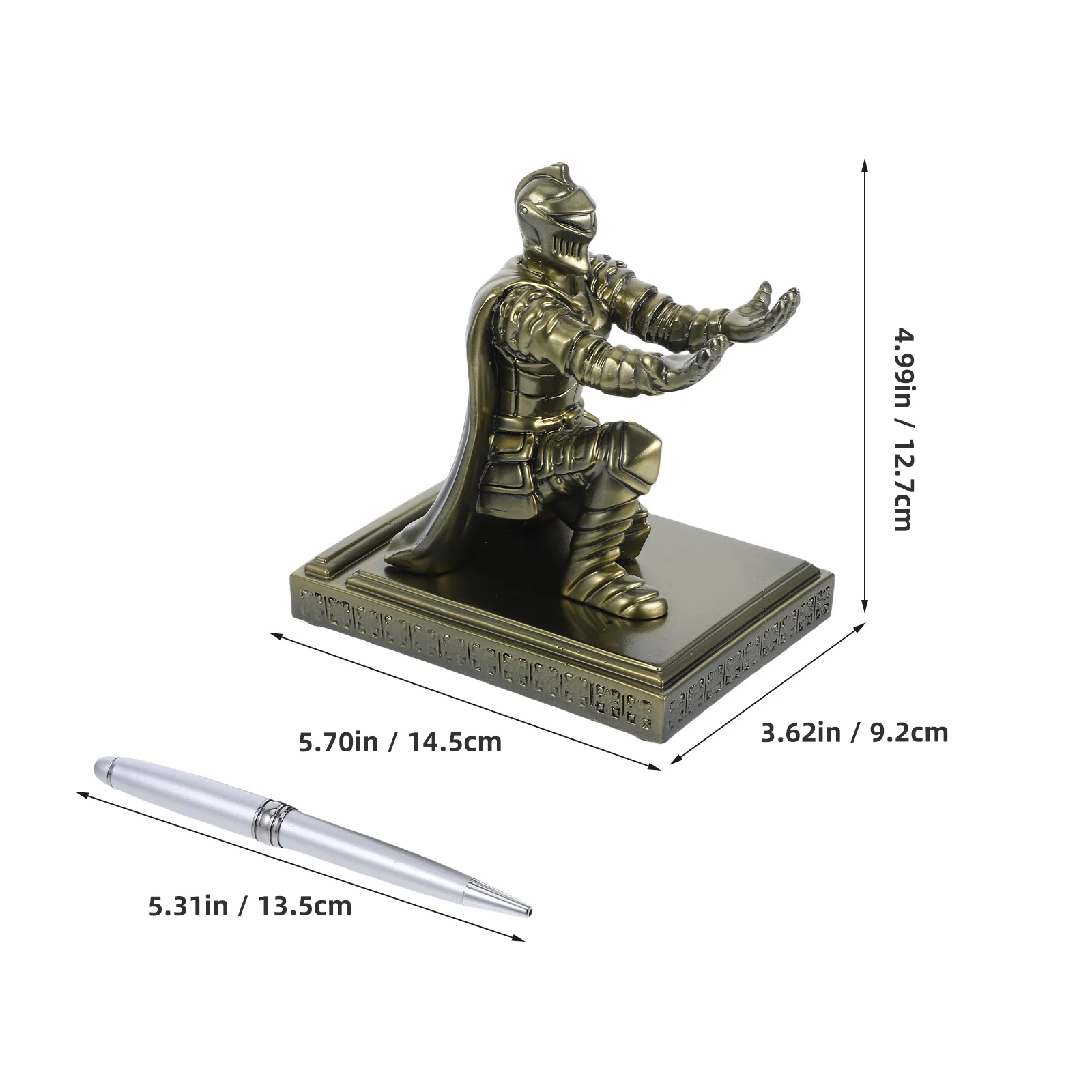 Accessories Soldier Pen Holder Office Retro Knight Pencil Stand Resin Unique Desk