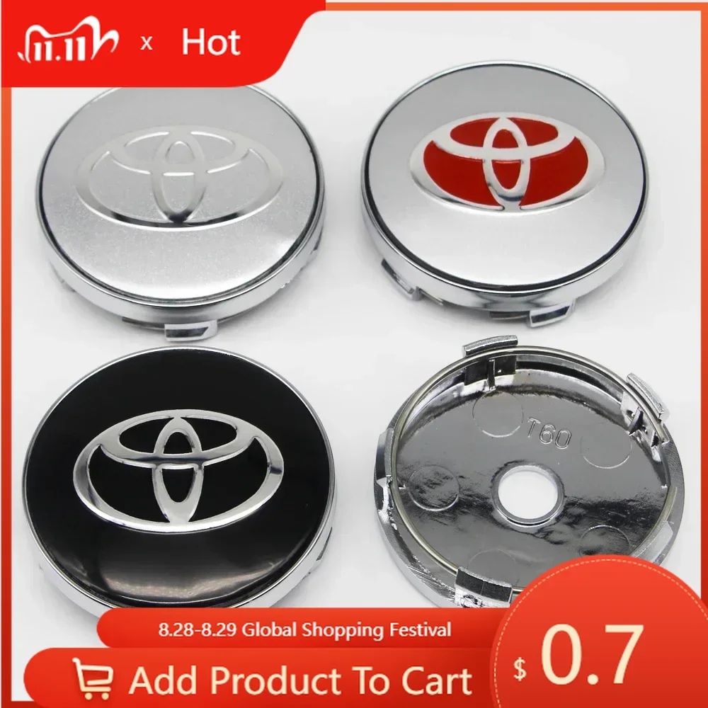 

Fot Toyota 2026 Новый 4 шт. автомобильный колпачок центральной ступицы колеса, логотип, наклейки на обод, эмблема, наклейка для Toyota Yaris Hilux Corolla Prius Avens