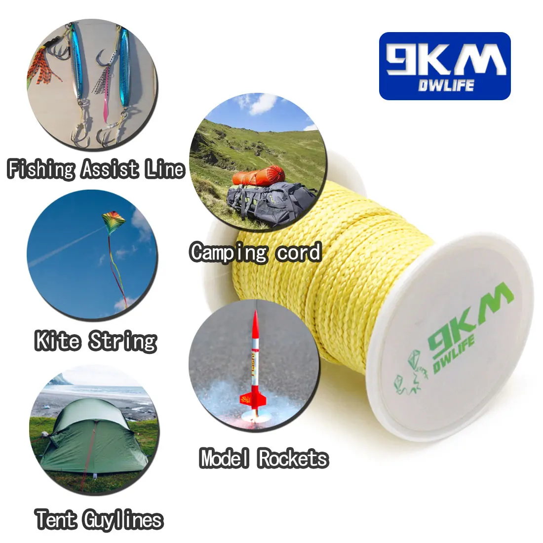 Kevlar Line 0.8mm~3.5mm Wear-Resistant Fishing Line Outdoor Camping Hiking Kite String Braided Fishing Assist Line Refractory