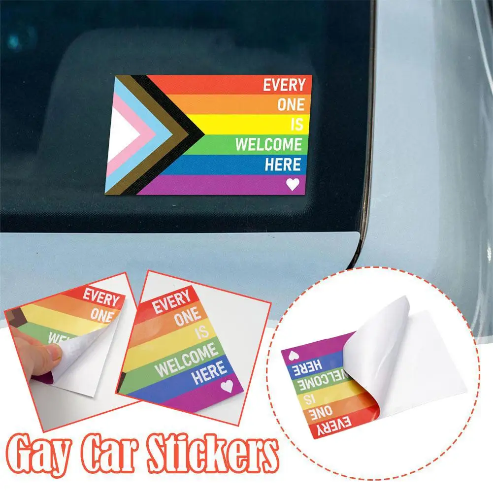 

New Rflective Rainbow Car Sticker Gay Decals High-quality Windshield Sunscreen Suv Bodywork Interior Decoration W9I3