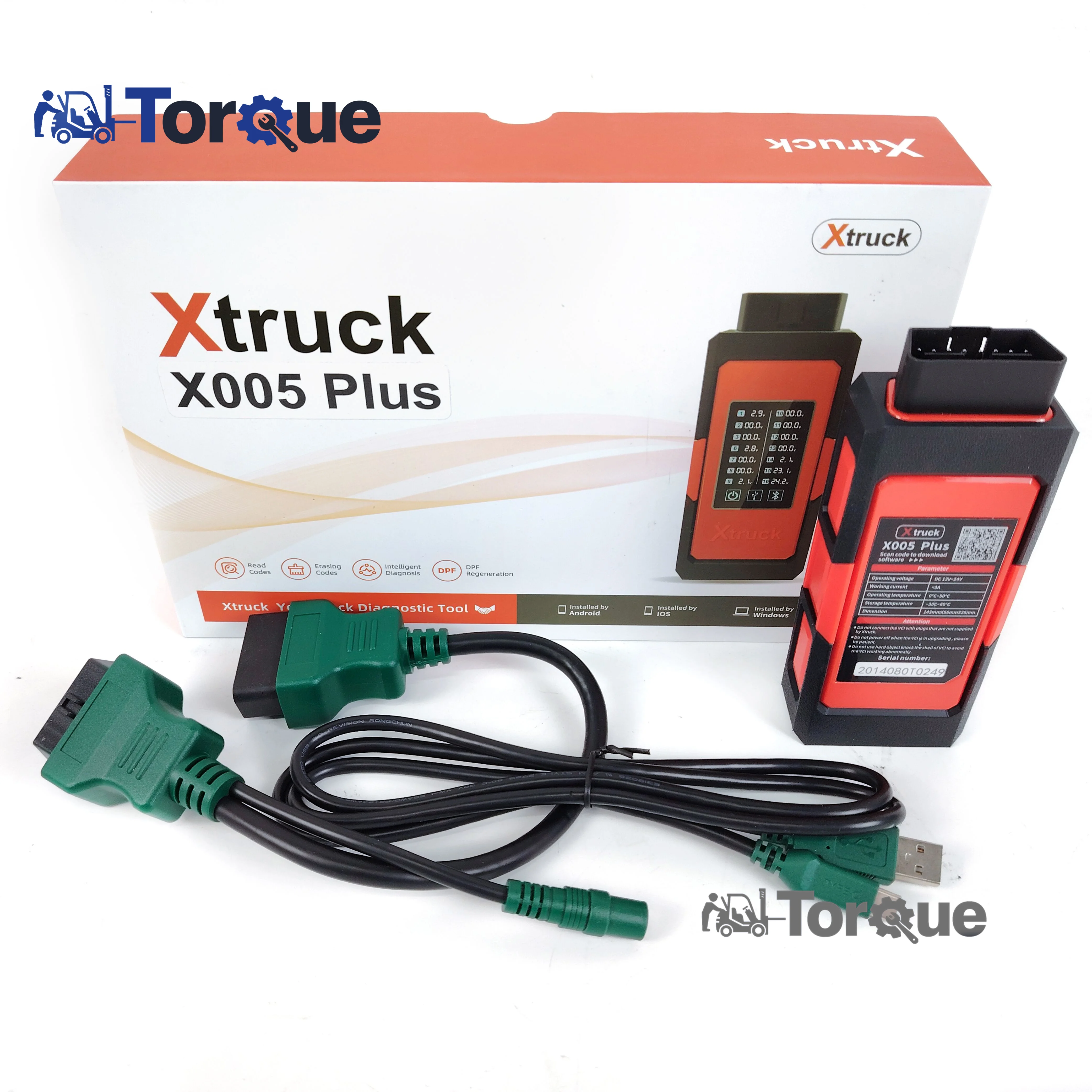 X005 Plus Forced Regeneration of DPF Data Read Truck Diagnostic Tool for SHACMAN WEICHAI SINOTRUK CNHTC Howo DongFeng FAW