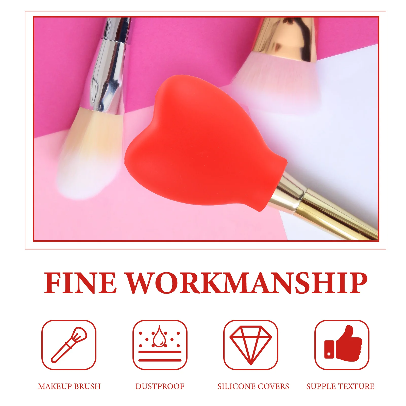 

6Pcs Makeup Brush Cover Set Silicone Protector for Bristle Care Distortion Prevention Ideal for Travel Gift Ready Different