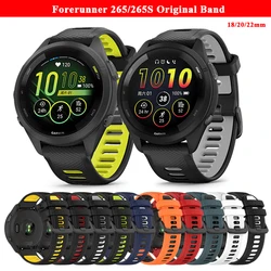 Banda de silicone original para Garmin Forerunner 265/265s/245 Banda de silicone oficial para Garmin Venu/Vivoactive4 3 Correia 18/20/22mm