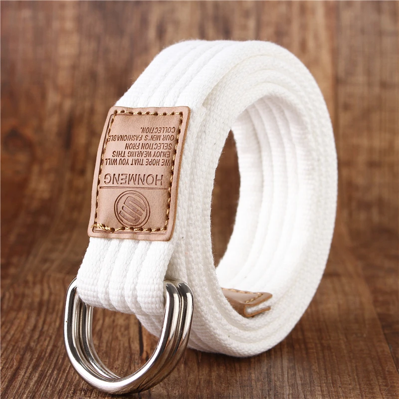 Nieuwe heren en dames Koreaanse versie 16 kleuren dubbele lus gesp canvas riem 43 inch casual broek canvas riem jeugd broek riem