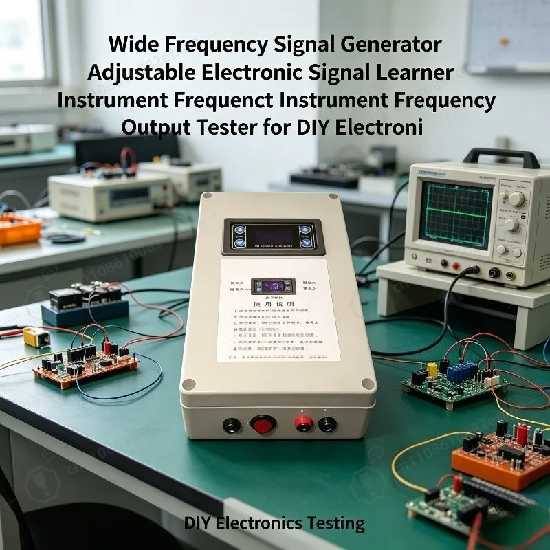 Wide Frequency Signal Generator Adjustable Electronic Signal Learner Instrument Frequency Output Tester for DIY Electronics