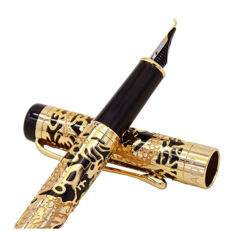 

A+ Jinhao 5000 Fude Fountain Pen Calligraphy Bent Nib Pen Dragon Embossed Pattern