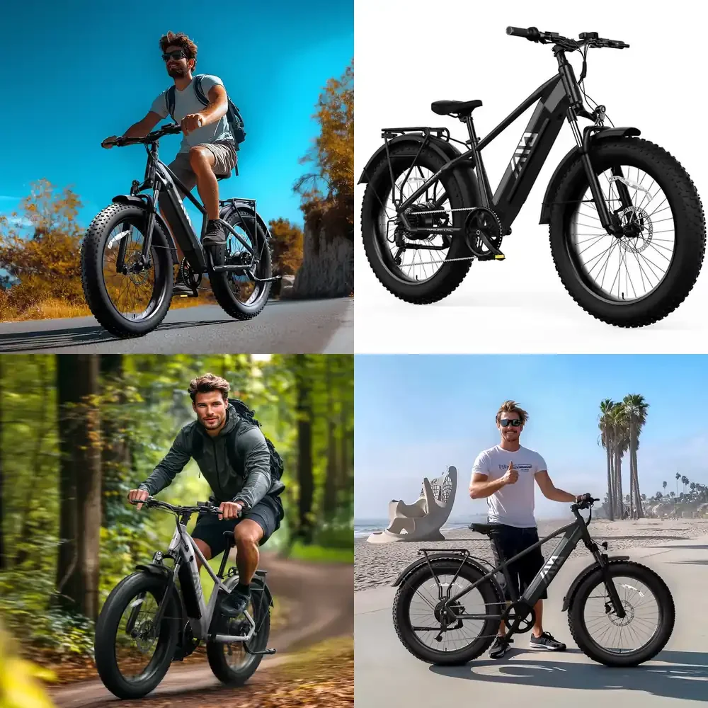 

TST Defender 26 Inch Road Bike Fatbike Mountain Electric Bike Electric Cycles for Men 1200W Rear Hub Motor Electric Hybrid
