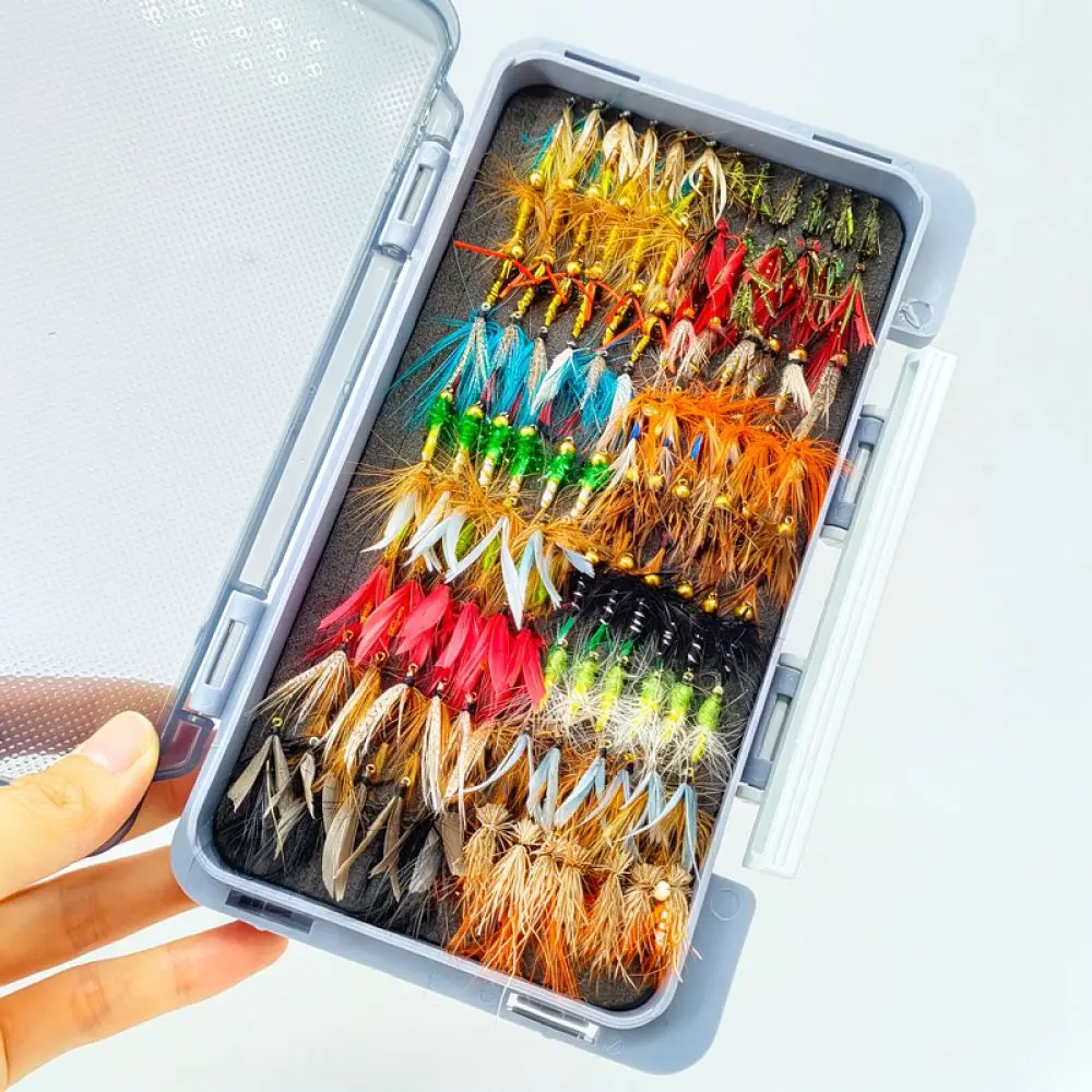 Artificial Fly Fishing Bait Assortment For For Bailufei Realistic Insect Simulation Hooks Set Trout Bass Stream Fishing Supplies
