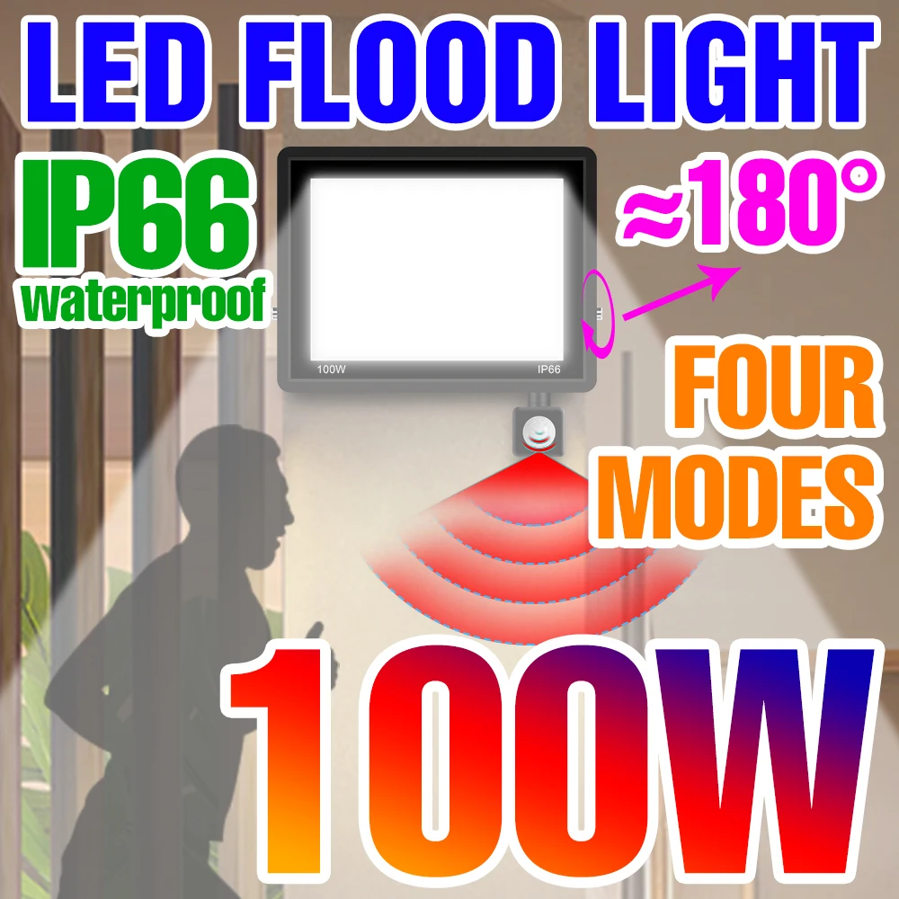 

LED Flood Lights 10W 20W 30W 50W 100W Spotlight Outdoor Garden Reflectors Light Bulbs Waterproof Yard Lawn Plaza Lighting Lamp