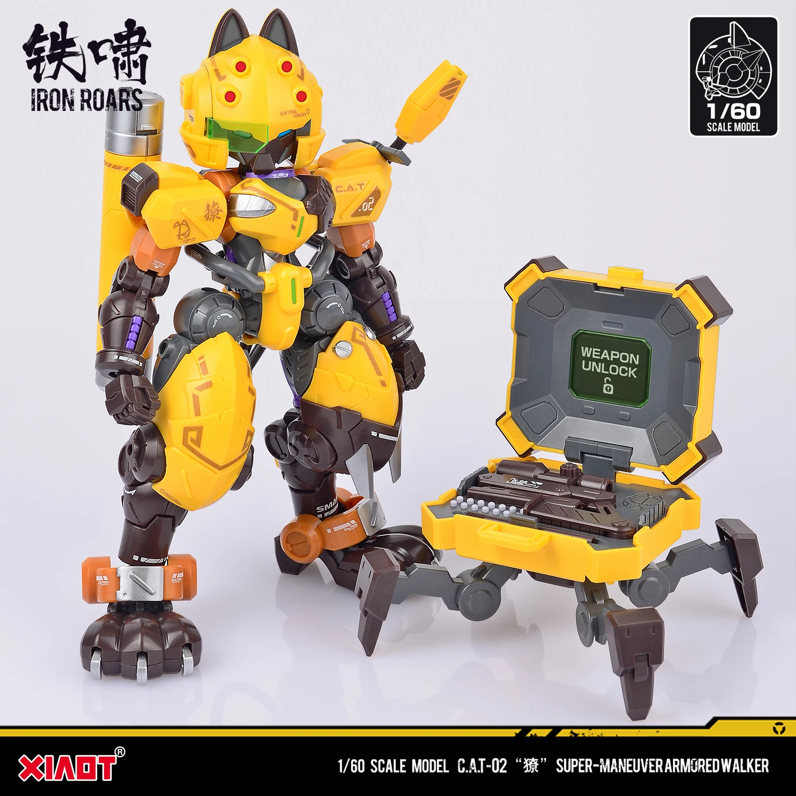 COMIC CLUB PRE-SALE XIAOT IRON ROARS 1/60 C.A.T-02 TUSK SUPER-MANEUVER ARMORED WALKER Assembly Model Robot Action Toy Figures