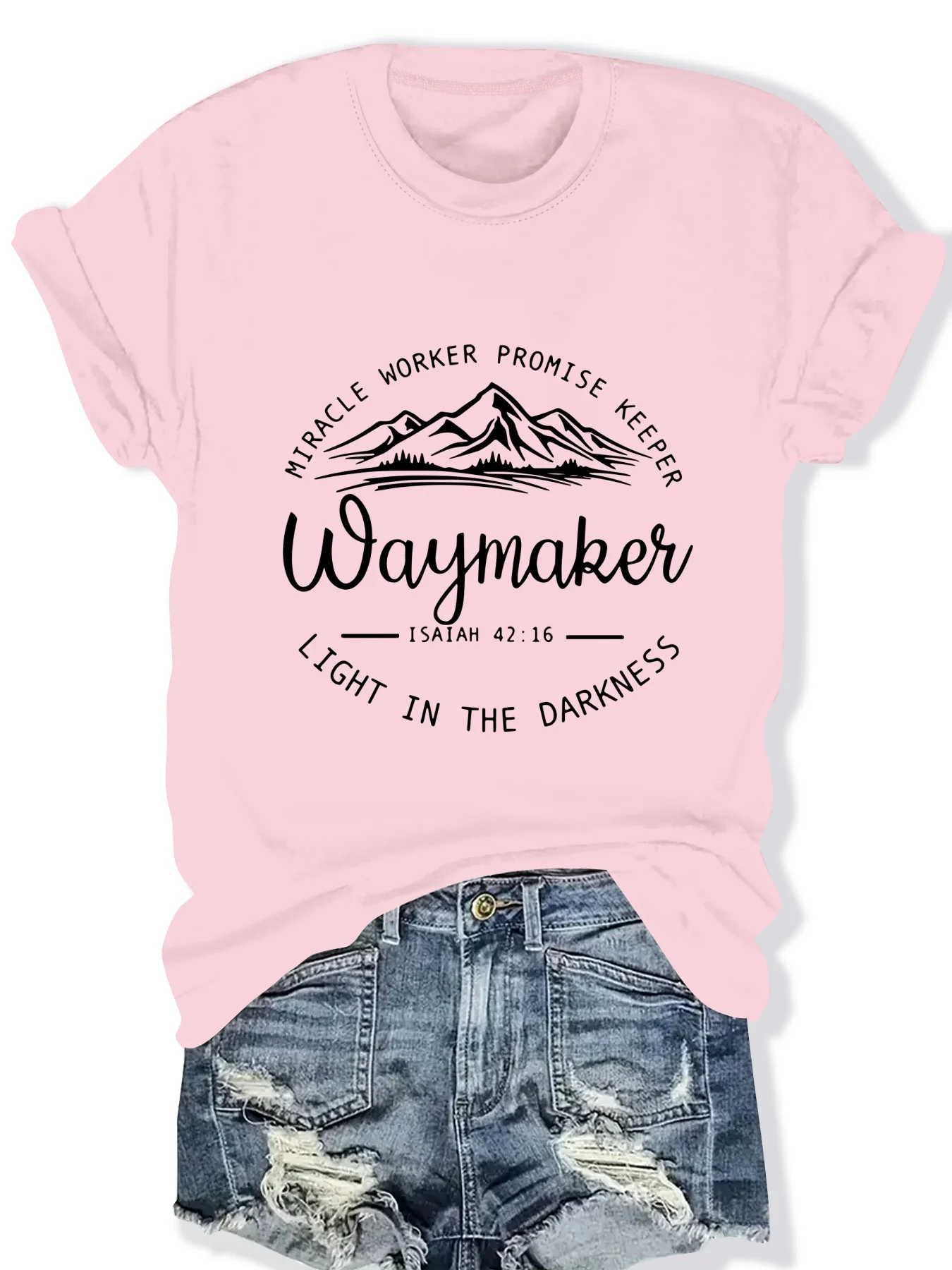 

Fashionable Letter Pattern Print round Neck Short Sleeve Top for Women Stylish Casual Graphic T-Shirt