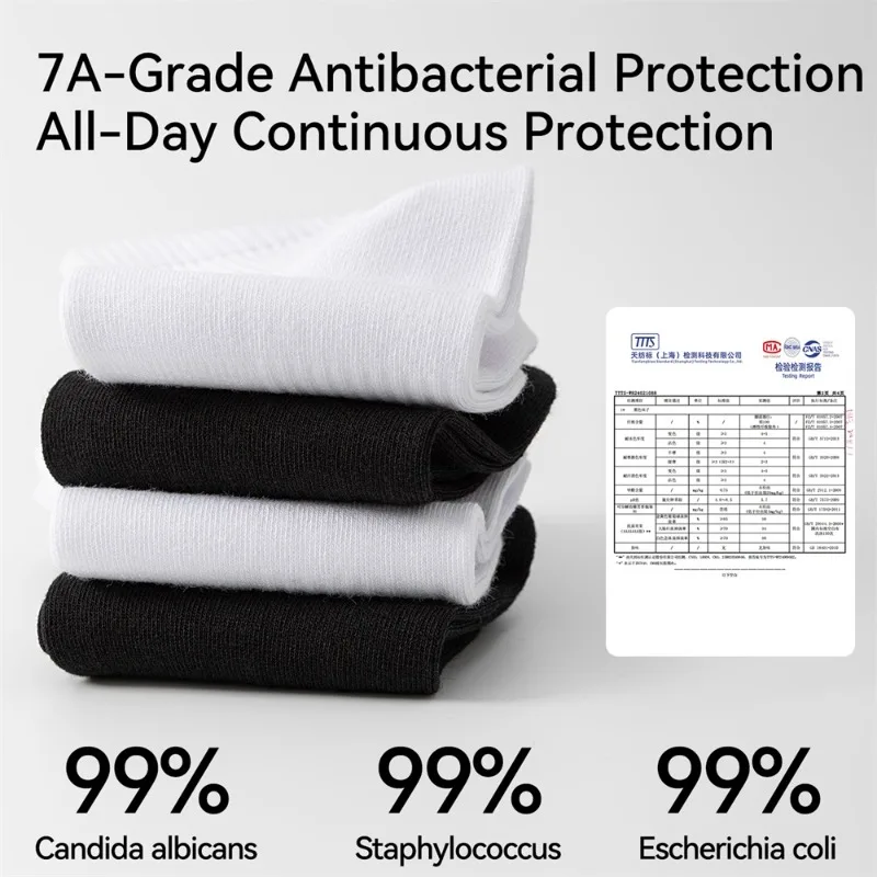 ถุงเท้าผู้ชาย 5 คู่/ล็อต ถุงเท้าผ้าฝ้ายแบบกลางข้อ ซับเหงื่อ สำหรับวิ่ง เล่นกีฬา ลำลอง ระบายอากาศ เหมาะสำหรับกิจกรรมกลางแจ้ง บาสเกตบอล ขี่จักรยาน