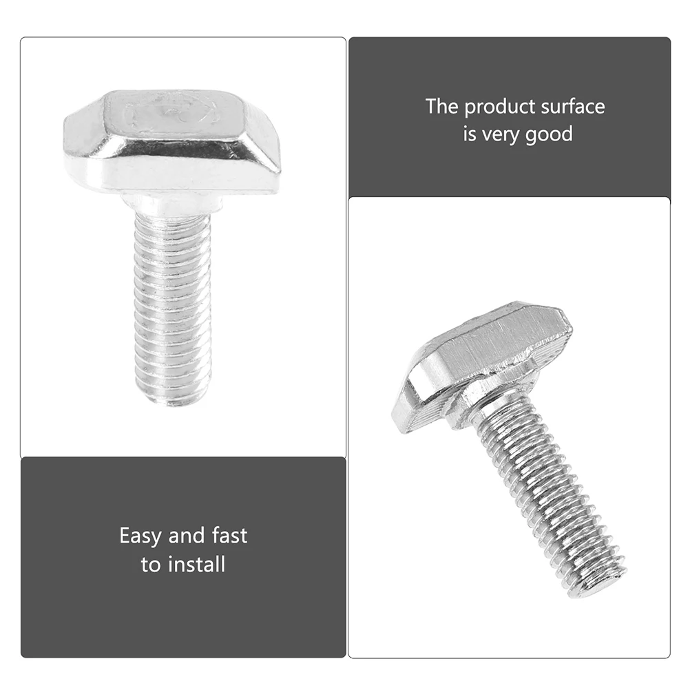 

50 Pcs T Slot Bolts Aluminum Profile Screws Metric Sliding Hammer Head Track Drop in Stud CNC Router Accessories