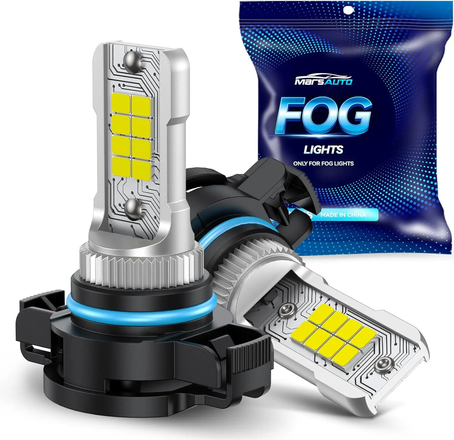 

5202/5201 LED Fog Light Bulbs,100% Successful Installation,10000 Lumens 600% Brightness 6000K LED Bulbs,5201 PS24W PS19W Fog Lig