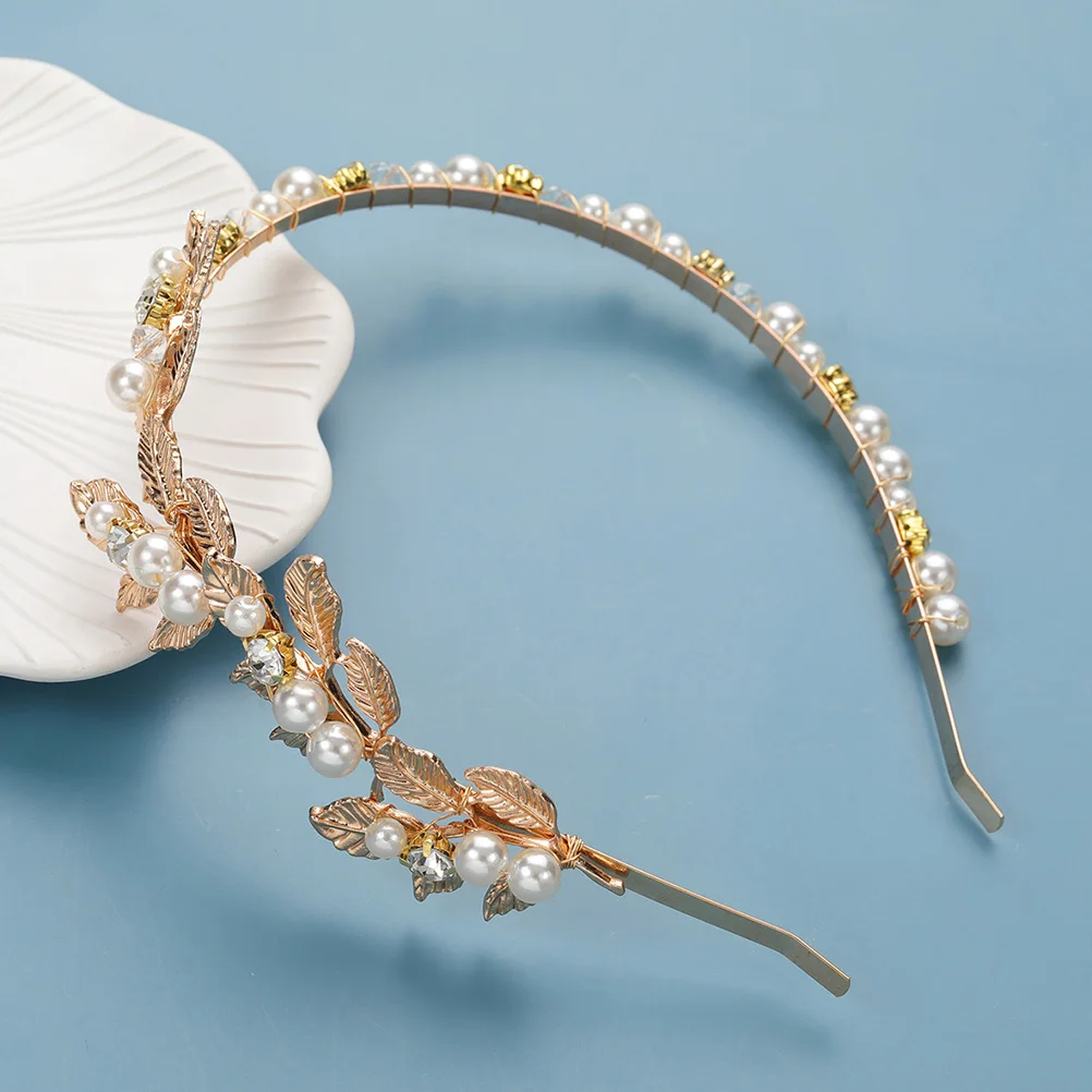 

Elegant Golden Leaf Headband Creative Headdress for Women Bridal Wedding Party Decor Hair Jewelry Wedding Bride Headband