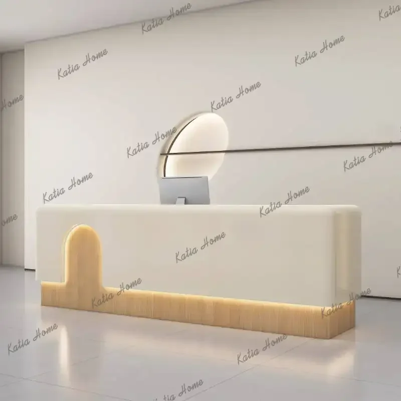 YJ Dental Modern Reception Desks Office White Design Beauty Salon Reception Desks Restaurant Classic Mostrador Recepcion Furnitu