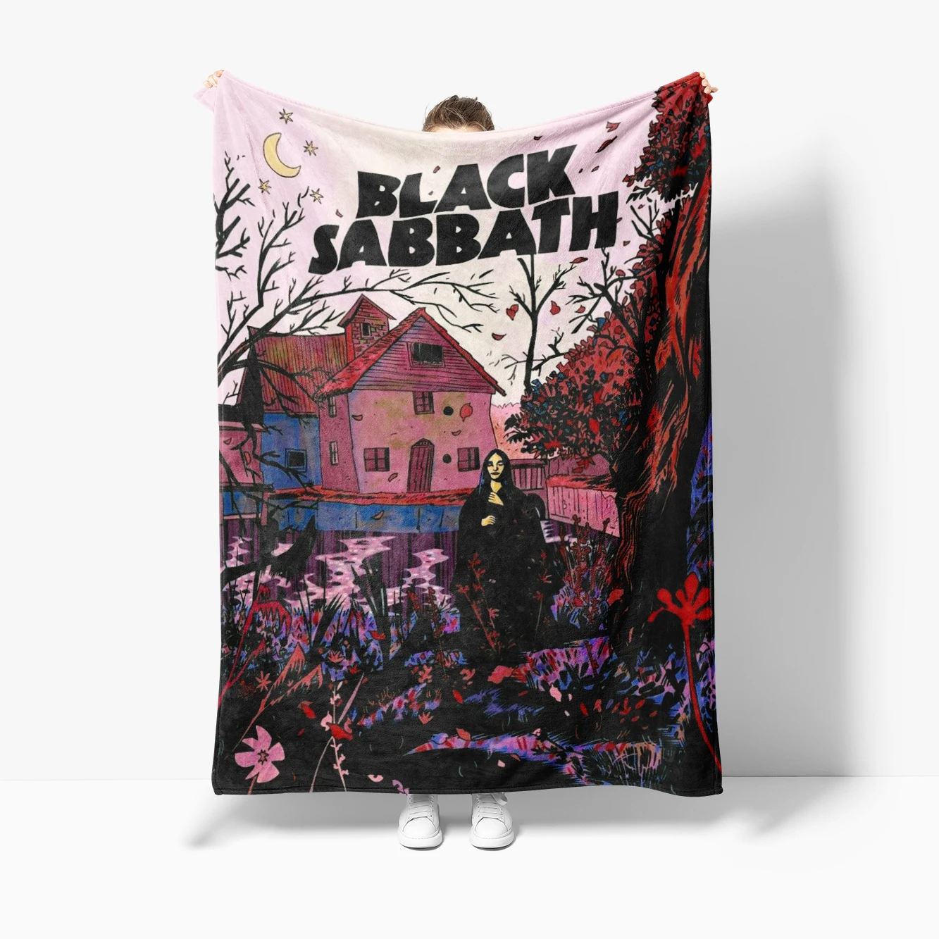 Heavy Metal Rock Band B-Black Sabbaths Print Flannel Blanket,Ultra Soft Warm Throw for Home Bedroom Bed Sofa Camping Travel