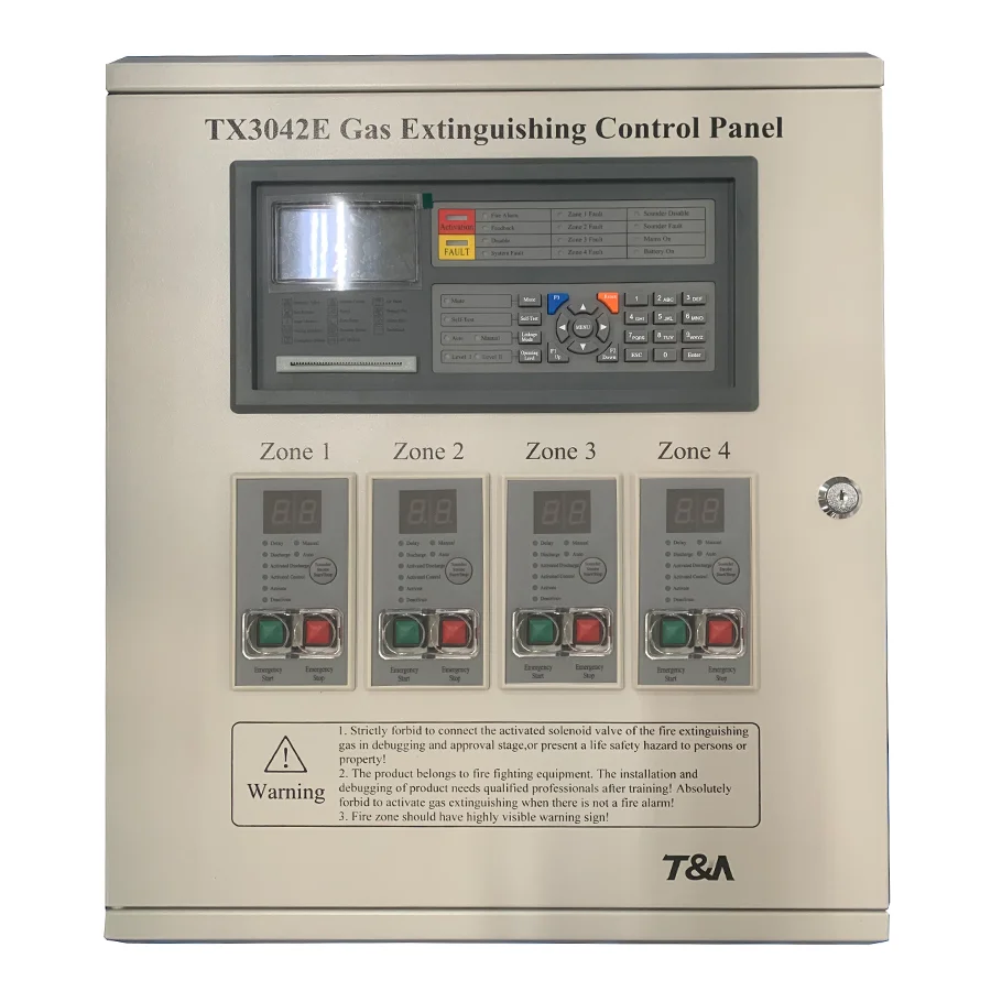 Extinguishing System 4 Zones Gas Fire Extinguishing Fm200 Fire Gas Control Panel