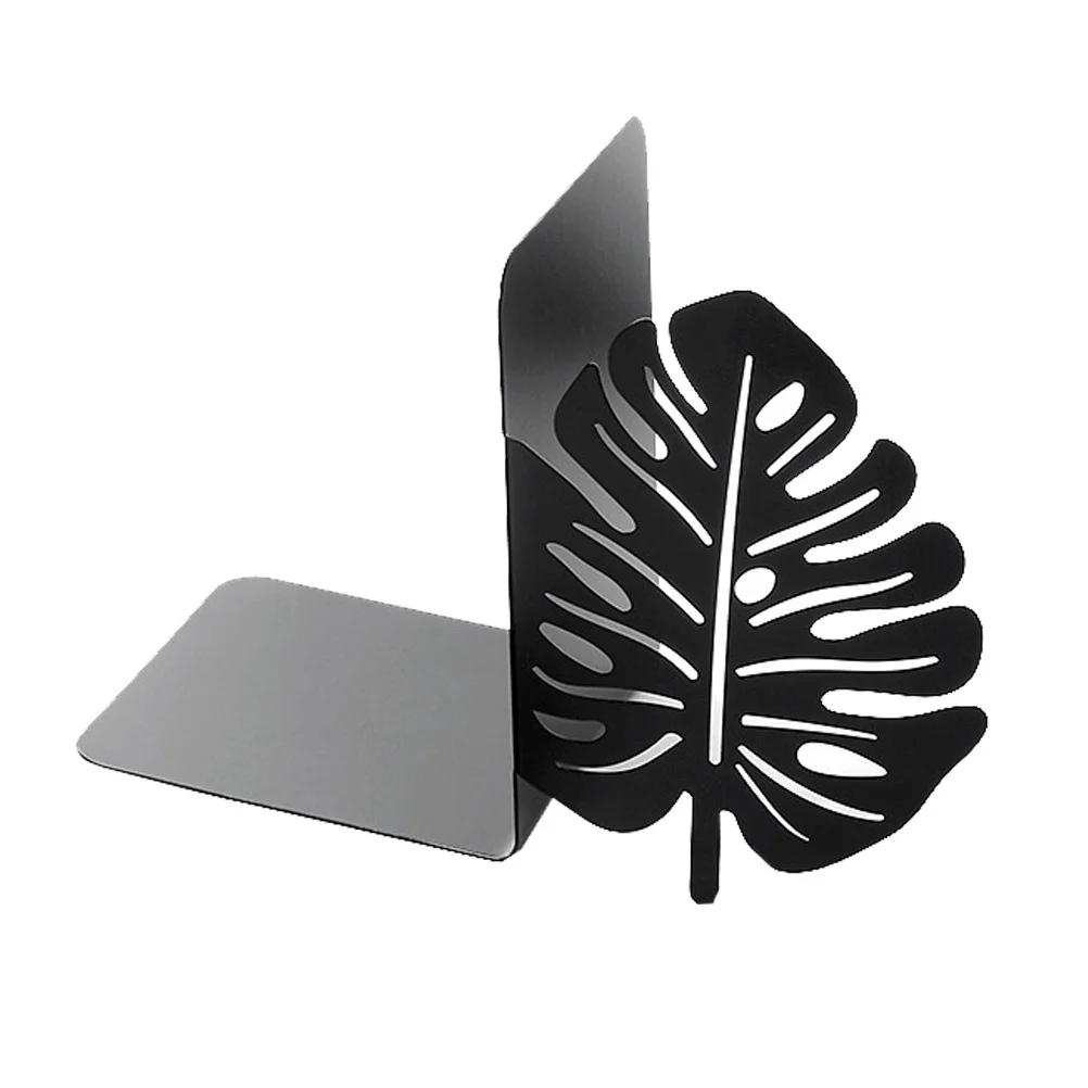 نهاية كتب على شكل شجرة الموز باللون الأسود المعدني للأرفف، منظم كتب داعم للديكور شديد التحمل، حامل غير قابل للانزلاق للمدرسة