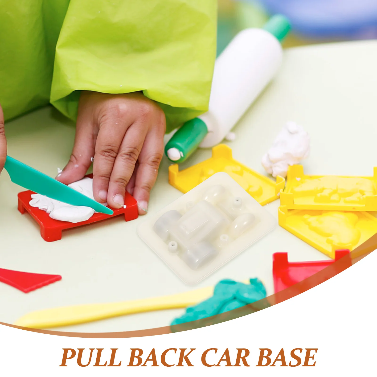 4 Pcs Pull Back Car Base Vehicles Model Kids Gift Toy Manual Pullback Pottery Clay Plastic Child Truck