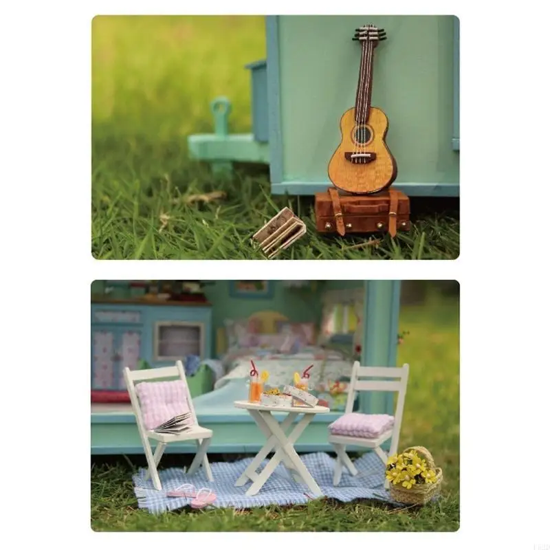 F62D DIY Miniaturowy zestaw do rzemieślniczego zestawu do domu zabawki