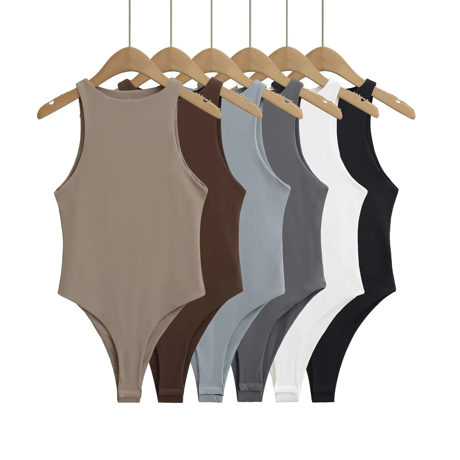 Street Style High Waist  Sexy Body Shape Show off Hot Pants Short Sleeve Button up Slimming Tight Fit Outerwear
